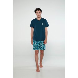 Vamp 20711 pánské pyžamo krátké modré
