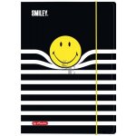 Herlitz papírové A4 s gumou Smiley Black/Yellow – Sleviste.cz