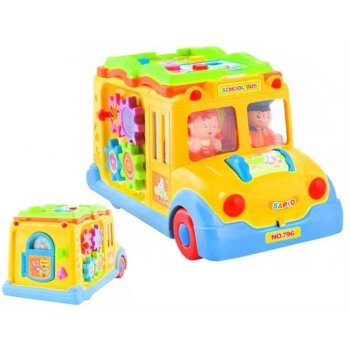 Huile Toys multifunkční interaktivní školní autobus se zvířátky a zvuky