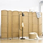 HOMCOM Paraván 320 x 170 cm přírodní – Zboží Dáma