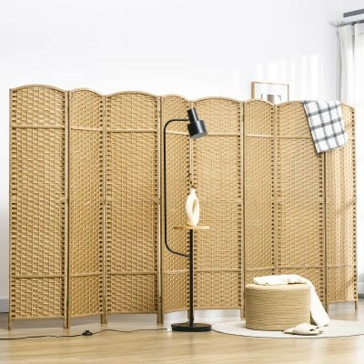 HOMCOM Paraván 320 x 170 cm přírodní – Zboží Dáma