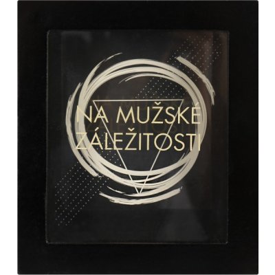 Albi Pokladnička v rámečku Mužská záležitost 14 x 16 x 10 cm – Hledejceny.cz