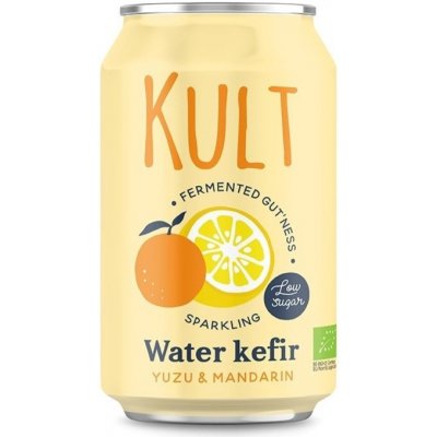 Kult Kefir Bio Vodní kefir s příchutí yuzu a mandarinky 330 ml