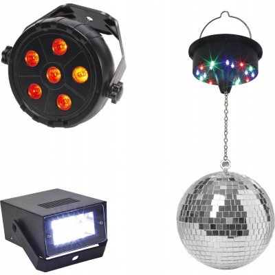Disco zrcadlová koule 30cm s pohonem a LED osvětlením Fuzzix – Zboží Dáma