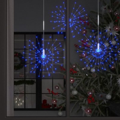 vidaXL Venkovní vánoční ohňostroje 10 ks modré 20 cm 1400 LED diod