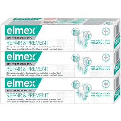 Elmex Sensitive Professional Repair & Prevent zubní pasta 3 x 75 ml – Zboží Mobilmania