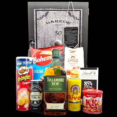 Trezor dárková bedna s potiskem Tullamore Dew a dobroty – Zboží Dáma