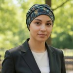 Ebbie Bavlněný turban-lotus-bez kamínkového loga SMARAGDOVÉ LISTY – Zboží Dáma