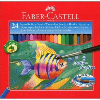 Faber-Castell 1442 akvarelové 24 ks + štětec