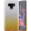 Pouzdro a kryt na mobilní telefon Samsung 1Mcz Shining Duo TPU třpytivé ochranné Samsung Galaxy A02s stříbrná zlaté