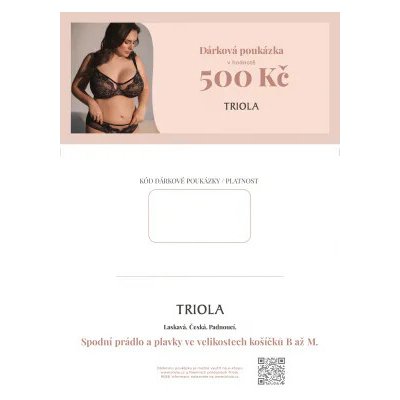 ONLINE dárkový poukaz Triola 500 Kč – Zboží Dáma