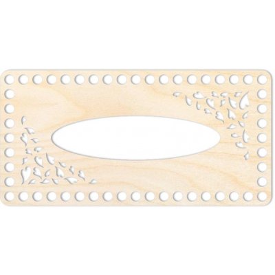 Dřevěný svět online Víko na kapesníky 24 x 12 cm Srdíčka – Zboží Dáma