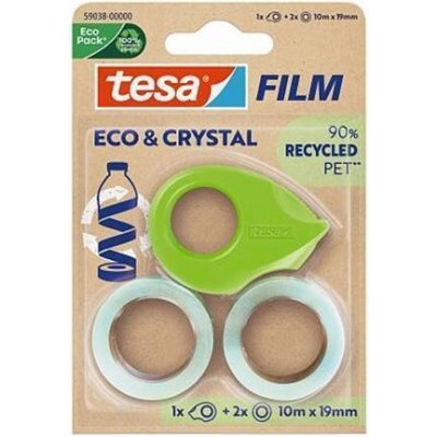 Tesa Eco & Crystal - transparentní samolepicí páska s odvíječem 19 mm x 10 m – Zboží Dáma
