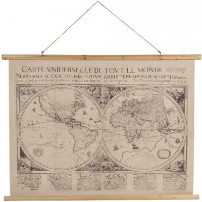 Nástěnná mapa světa obě polokoule s latinským popisem – 100x2x75 cm – Zboží Mobilmania
