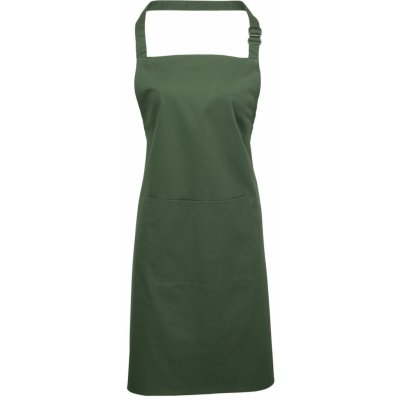 Premier Workwear Keprová pracovní zástěra s kapsou z kolekce Colours Collection zelená mechová Pantone 2410C 72x86cm PW154 – Hledejceny.cz