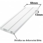 GARNÝŽE-HEBR Stropní kolejnice 150cm dvouřadá PVC bílá – Zboží Mobilmania