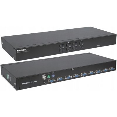 Intellinet 506441 8-Port Rackmount KVM Switch, USB + PS/2, včetně 8 ks kabelů – Zboží Živě