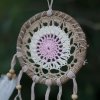Lapač snů Ancient Wisdom pastelově růžový lapač snů Macramé 12 cm