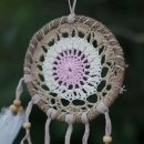 Ancient Wisdom pastelově růžový lapač snů Macramé 12 cm