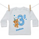 Boodyy tričko s dlouhým rukávem 3 roky s Medvídkem a jménem dítěte chlapec – Zboží Dáma