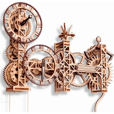 WOODEN CITY 3D puzzle Steampunk nástěnné hodiny 269 ks – Zboží Mobilmania