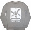 Pánská mikina s potiskem Linkin Park mikina Sweatshirt Soldier Hybrid Theory Grey