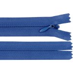 Spirálový zip skrytý šíře 3 mm, délka 30 cm - modrý jeans – Hledejceny.cz