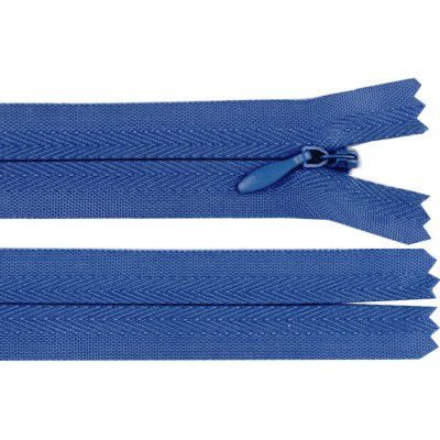 Spirálový zip skrytý šíře 3 mm, délka 30 cm - modrý jeans – Hledejceny.cz