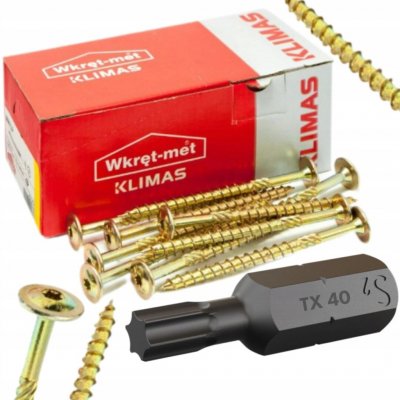 Tesařské vruty 8x60 mm 50 ks na dřevo Talířové TORX Klimas WKCP – Hledejceny.cz