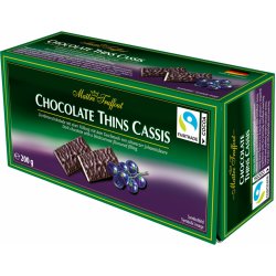 Maitre Truffout Chocolate Thins Cassis 200 g