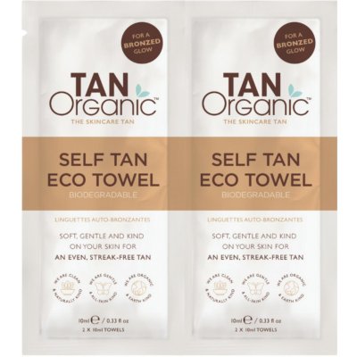 Tan Organic Samoopalovací ekologické ubrousky (Self Tan Eco Towel) 2 x 10 ml – Zboží Mobilmania