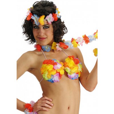 Carnival toys Podprsenka havajská květinová
