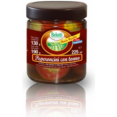 Belotti Chilli papričky s tuňákem Peperoncini con tonno 225ml – Hledejceny.cz