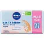NIVEA BABY Vlhčené ubrousky 4 x 57 ks – Sleviste.cz
