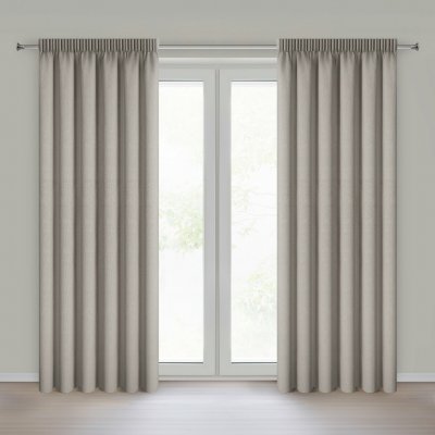 EUROFIRANY ZATEMŇOVACÍ ZÁVĚS (100%) NA PÁSCE ZOEY 140X270 CM TMAVĚBÉŽOVÝ – Hledejceny.cz