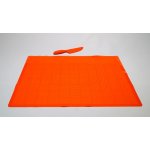 FAVE Vál silikonový na těsto 60 x 50 cm x 1 mm, oranžový s nožem – Zboží Dáma