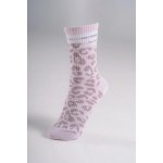 Nebbia Crew ponožky s leopardím vzorem PRIMAL 106 růžové – Sleviste.cz
