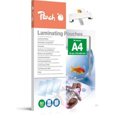 Peach laminovací folie A4 (216x303mm) Laminating Pouch , 80mic, 25 ks - PPR080-02 – Zboží Mobilmania