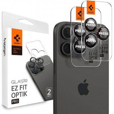 Spigen Glass tR EZ Fit Optik Pro 2 ks, L-s - iPhone 14/15/6,3" 2024 Pro / 14/15/6,9" 2024 Pro M (AGL05217) – Zboží Živě