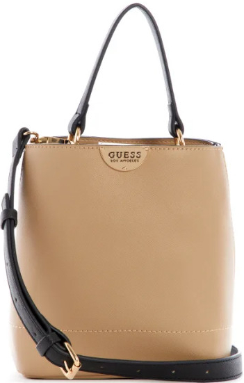 Guess dámská crossbody Deming Bucket crossbody hnědá