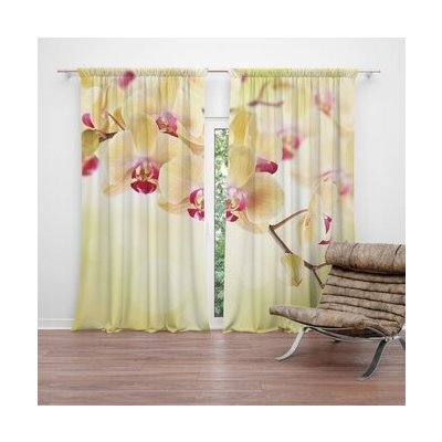 Sablio Závěs Orchidej 2: 2ks 140x250cm – Hledejceny.cz