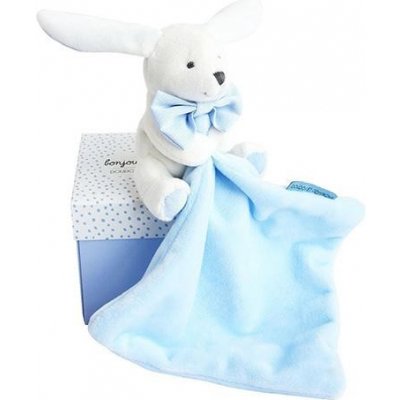 DouDou et Compagnie Paris dárková sada modrá králíček s muchláčkem 10 cm – Sleviste.cz