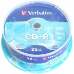 Verbatim CD-R 700MB 52x, AZO, spindle, 25ks (43432) – Zbozi.Blesk.cz