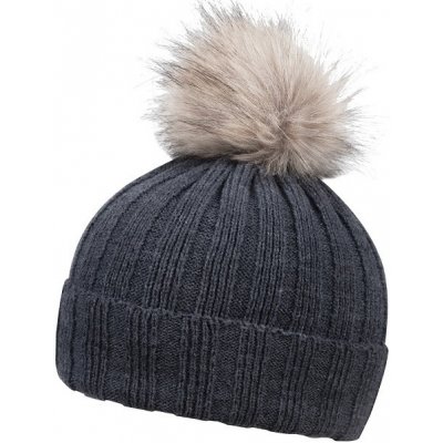 POM zimní čepice s bambulí šedá tmavá – Hledejceny.cz