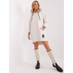 RELEVANCE Světle béžové mikinové šaty s kapsami rv-tu-9224.95p-light beige