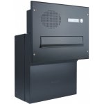 1x poštovní schránka F-041 k zazdění do sloupku + čelní deska s 1x zvonkem a HM URMET - lakovaná - RAL 7016 MAT. - ANTRACIT – Hledejceny.cz