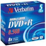 Verbatim DVD+R DL, 8,5GB 8x, AZO, jewel, 5ks (43541) – Sleviste.cz