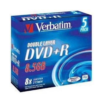 Verbatim DVD+R DL, 8,5GB 8x, AZO, jewel, 5ks (43541)
