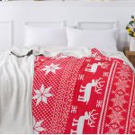 Xpose Deka mikroplyš s beránkem VÁNOCE červená 140x200 – Zboží Mobilmania