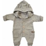 Kojenecký pletený overal s kapucí oříšek – Zboží Mobilmania